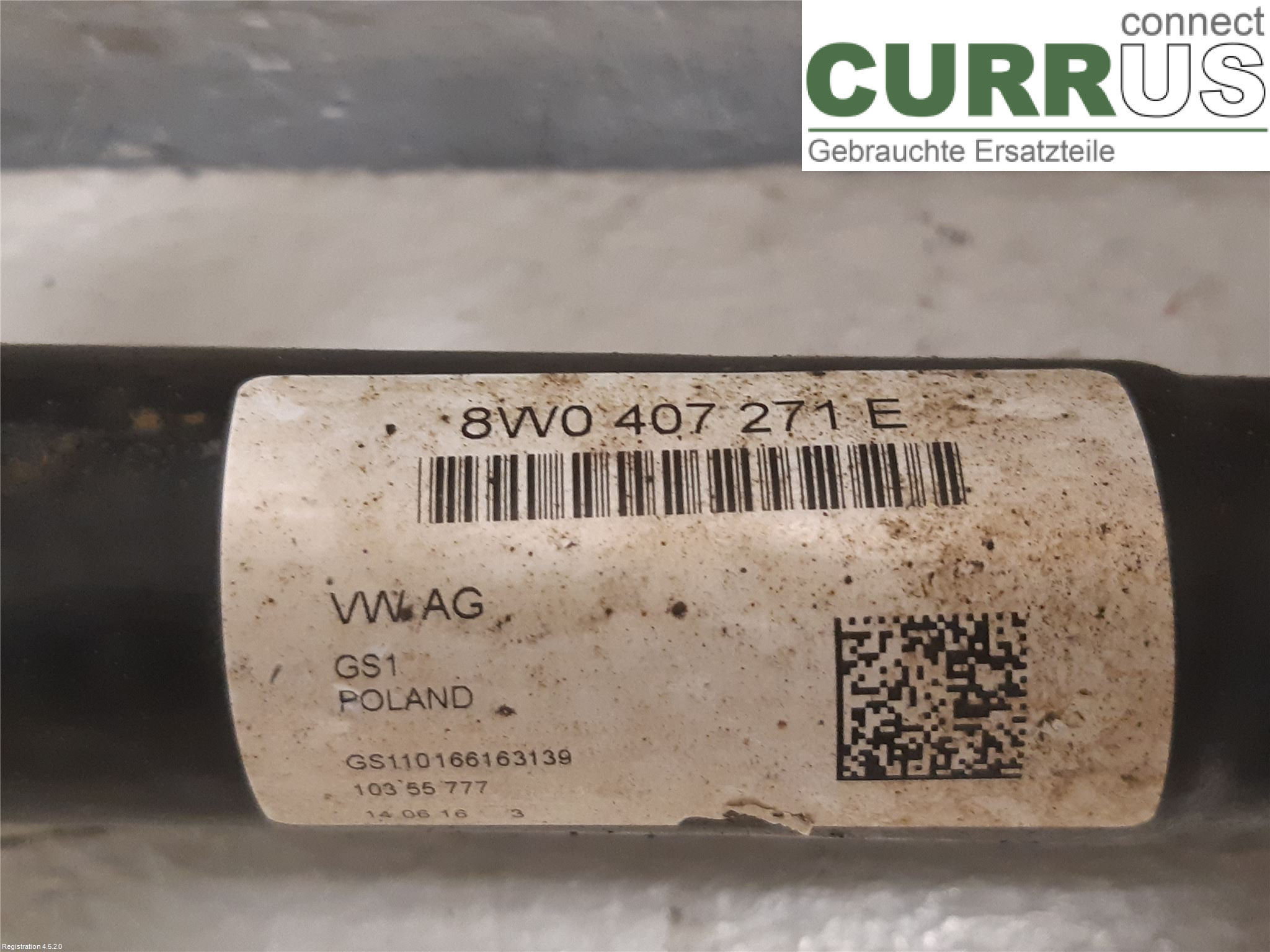 AUDI A4/S4  B9 16-19 Transmission parts 8W0 407 271 M DEUA
