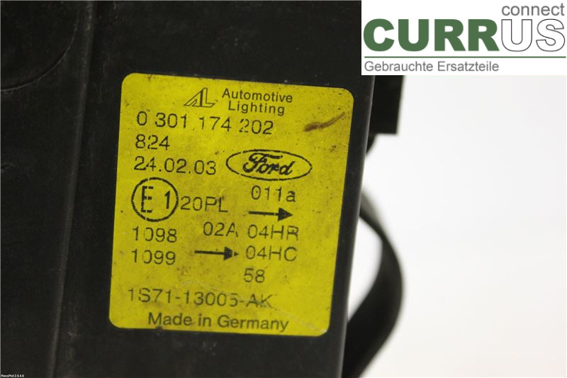 FORD MONDEO     01-06 Manuelles 5-Gang-Getriebe 1S7113005SE 2,0