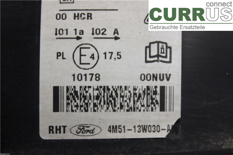 FORD FOCUS     04-07 Manuel gearkasse 4-trins 4M5113101AD 1,6 Ti