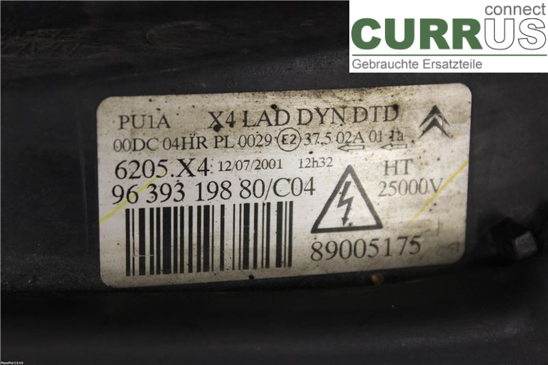 CITROEN C5 -04 Manualna skrzynia 5-biegowa 6205X4 3.0