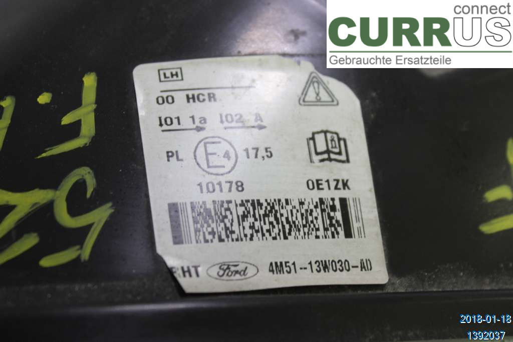 FORD FOCUS     04-07 Manual gearbox (4-speed) 1480994 1,8I