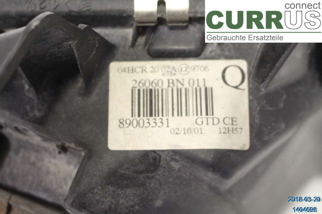 NISSAN ALMERA    00-06 Manualna skrzynia 4-biegowa 26060BN01A QG18