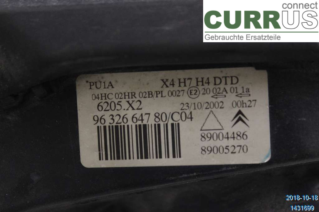 CITROEN C5 -04 Manualna skrzynia 5-biegowa 6205X2 2.0