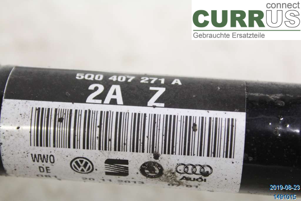 VW GOLF / E-GOLF VII 13-20 Front axle assembly (4WD) 5Q0407451X 1.4 TSI