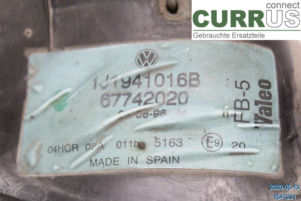 VW GOLF IV     98-06 Manual gearbox (5-speed) 1J1941018B AEH