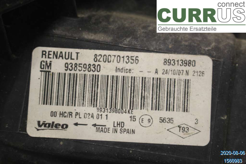 OPEL VIVARO 01-14 Manuel gearkasse 5-trins 93859830 2,0 CDTI
