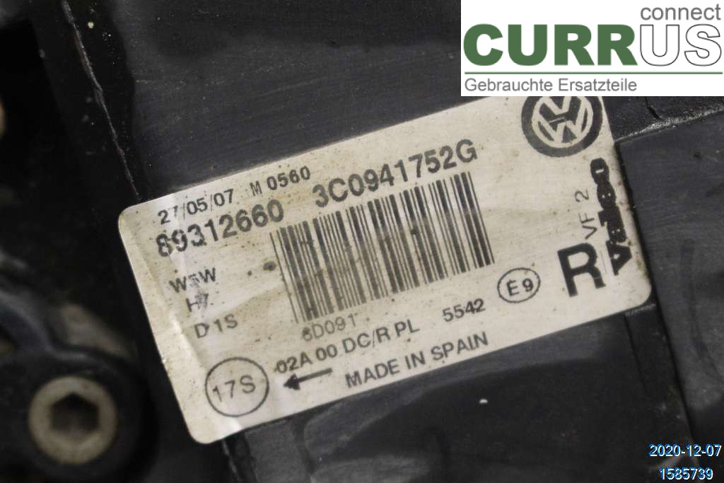 VW PASSAT      05-10 Manuel gearkasse 5-trins 3C0941754G 2,0 TDI BMP