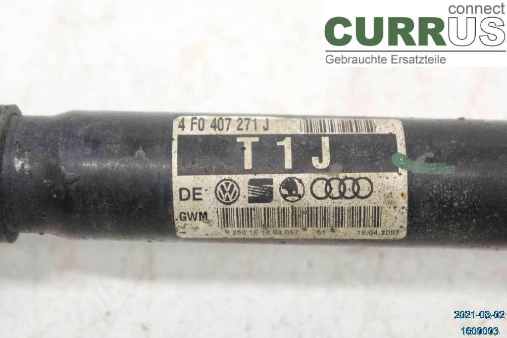 AUDI ALLROAD 06-11 Front axle assembly (4WD) 4F0407271J 3,0 TDI