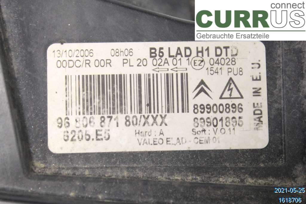 CITROEN C4 I 05-10 Manualna skrzynia 5-biegowa 6206L8 2,0