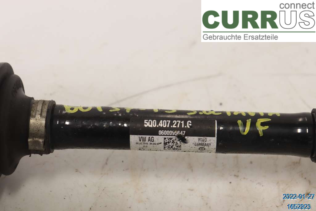 SKODA OCTAVIA  13-20 Front axle assembly (4WD) 5Q0407761DX 1.4 TSI