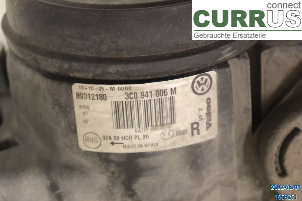 VW PASSAT      05-10 Manual gearbox (5-speed) 3C0941006AA 2,0 TFSI