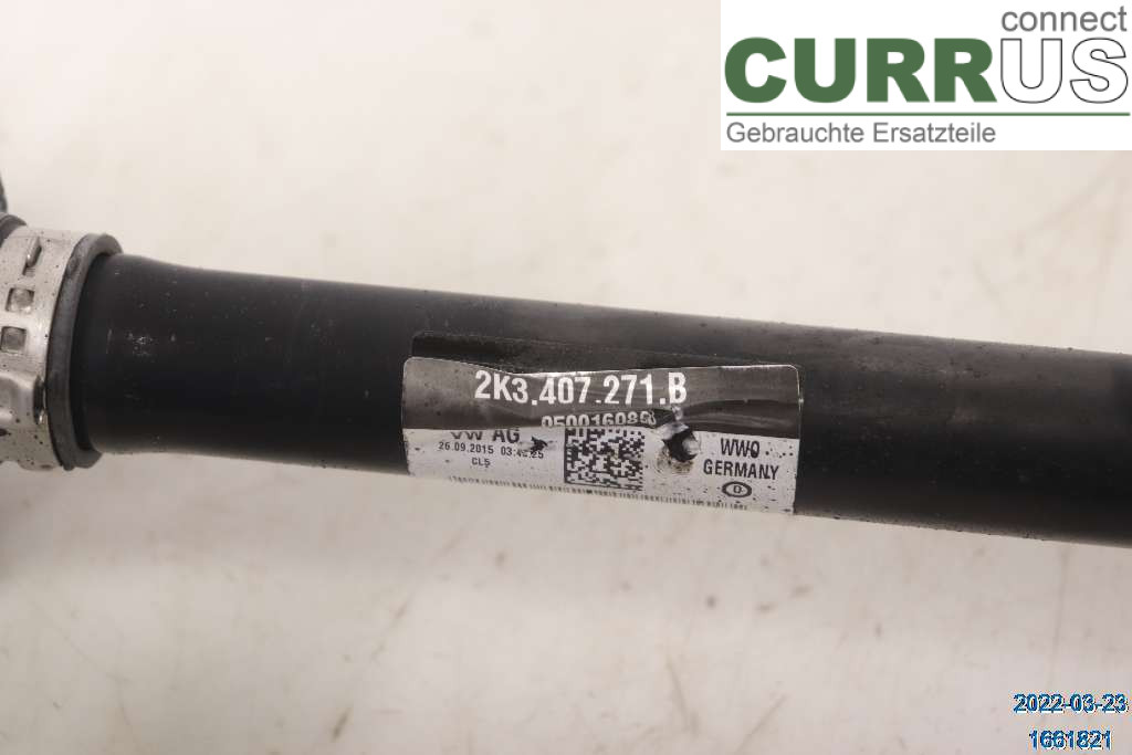 VW CADDY  16-20 Front axle assembly (4WD) 2K3407271BX 2.0 TDI