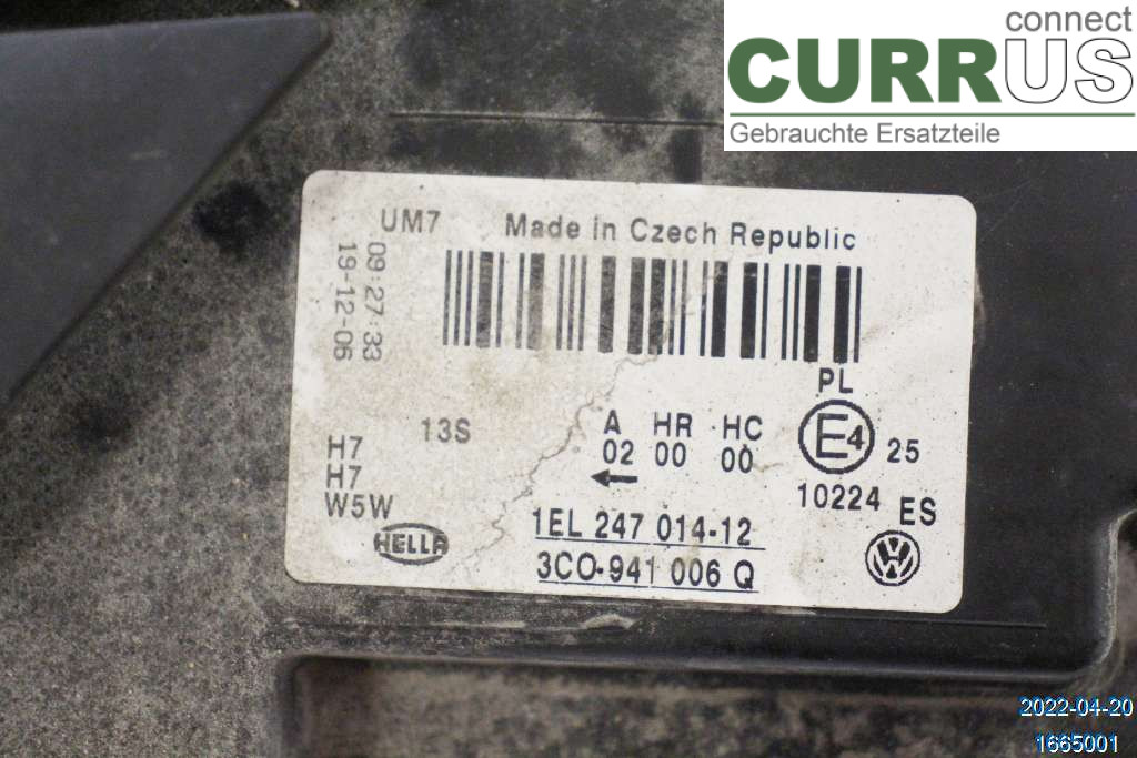 VW PASSAT      05-10 Manual gearbox (5-speed) 3C0941006AA BVX