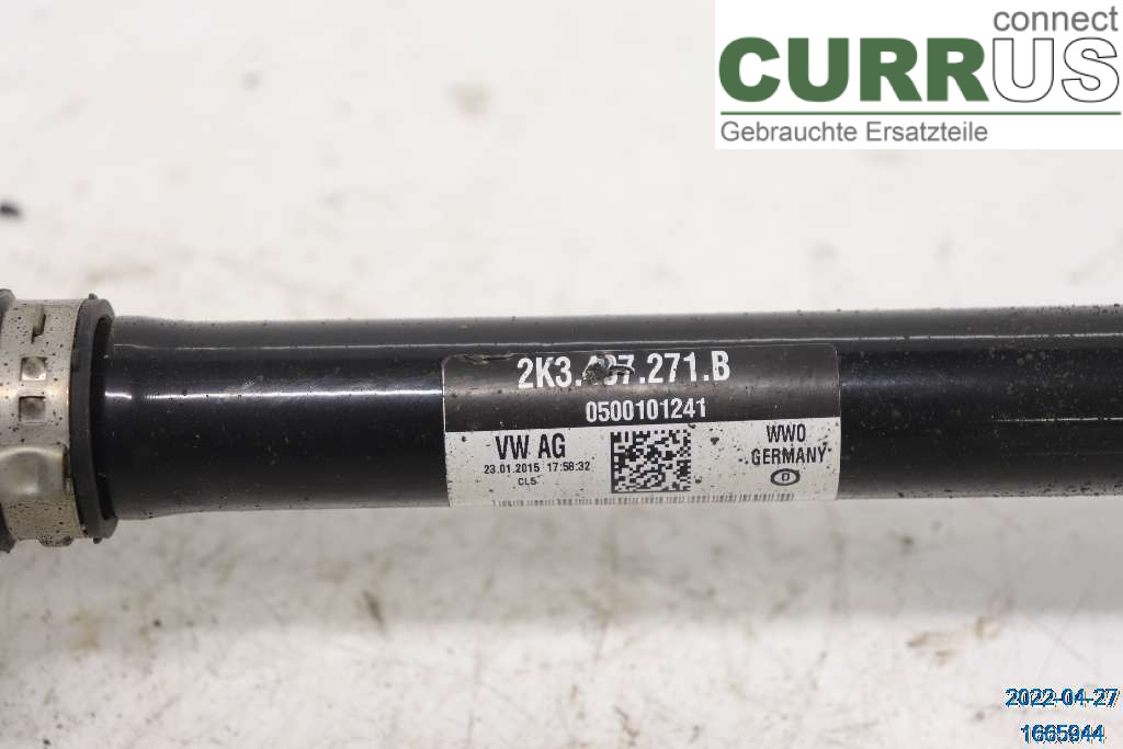 VW CADDY  11-15 Front axle assembly (4WD) 2K3407271B 1,6 TDI MAXI