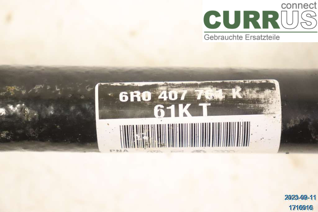VW POLO       10-17 Przedni most (4x4) 6R0407761KX 1.2 TSI