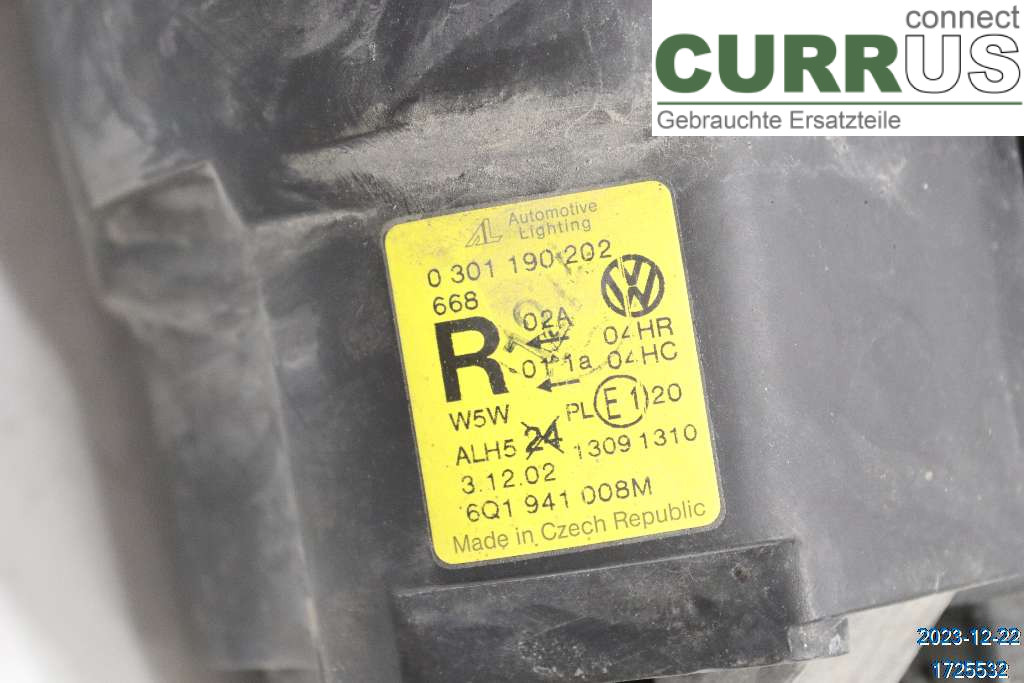 VW POLO       02-05 Manuel gearkasse 5-trins 6Q1941008BB BBY