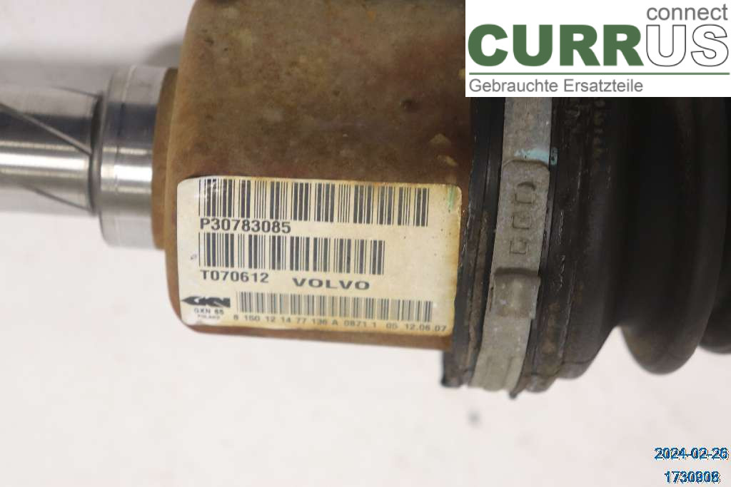 VOLVO S60 05-10 Front axle assembly (4WD) 8252035 2,4 B5244S2