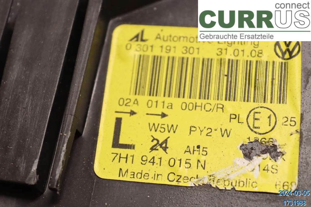 VW TRANSP/CARAVELLE 04-15 Manual gearbox (4-speed) 7E1941015AD 2,5 TDI