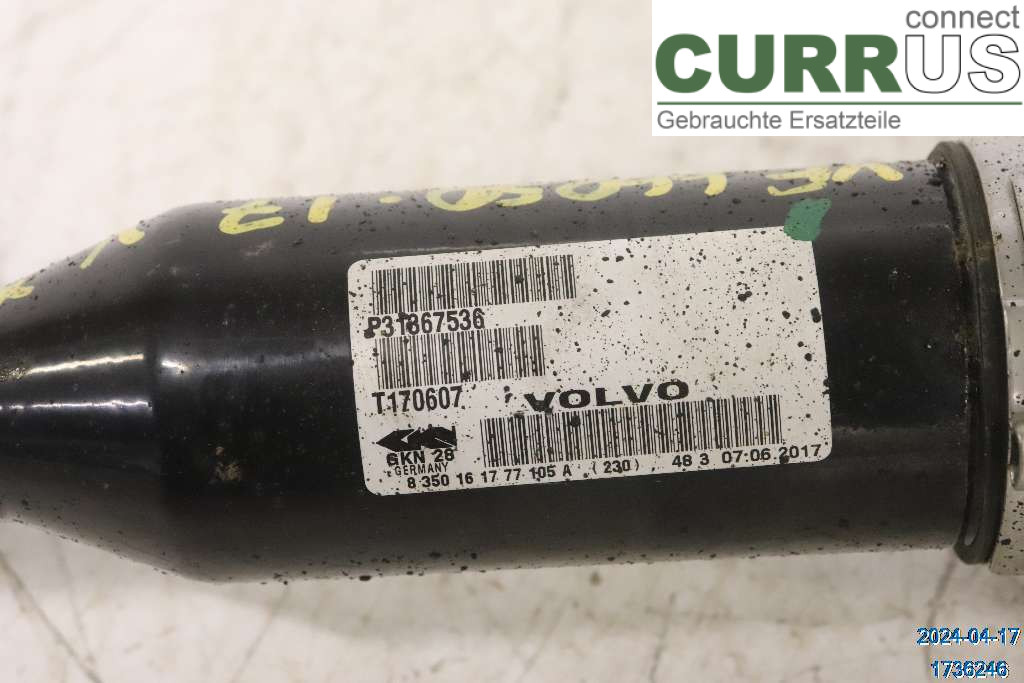 VOLVO XC60  14-17 Przedni most (4x4) 36012415 D4 2,4 D5244T21
