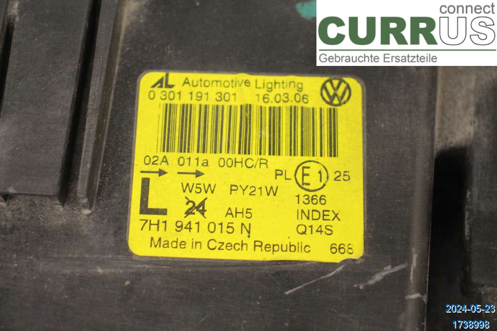 VW TRANSP/CARAVELLE 04-15 Manual gearbox (4-speed) 7H1941017N 2,5 TDI
