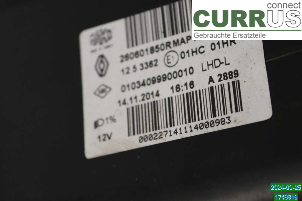 RENAULT CLIO IV   12-16 Manuelles 4-Gang-Getriebe 260603442R 0.9