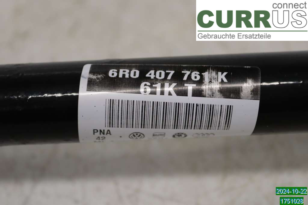 VW POLO       10-17 Przedni most (4x4) 6R0407761KX 1,2 TSI