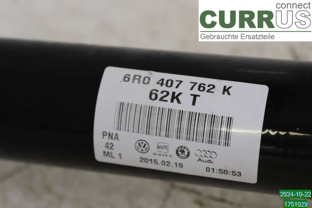 VW POLO       10-17 Części układu napędowego 6R0407762KX 1,2 TSI