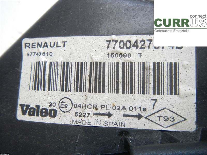 RENAULT MÉGANE I  99-03 Manual gearbox (4-speed) 7701047184 1,4 E7J-626