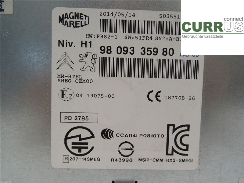 PEUGEOT 308  14-21 Gearkasse 7-trins 1613169880 9HC