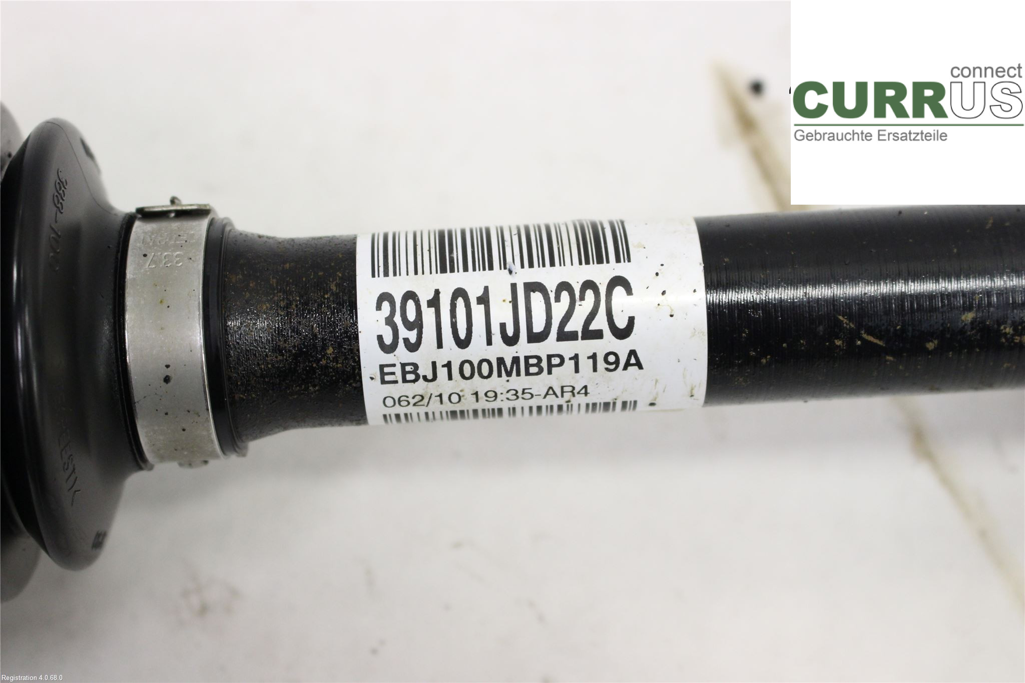 NISSAN QASHQAI   07-10 Front axle assembly (4WD) 39101JG32C MR20DE