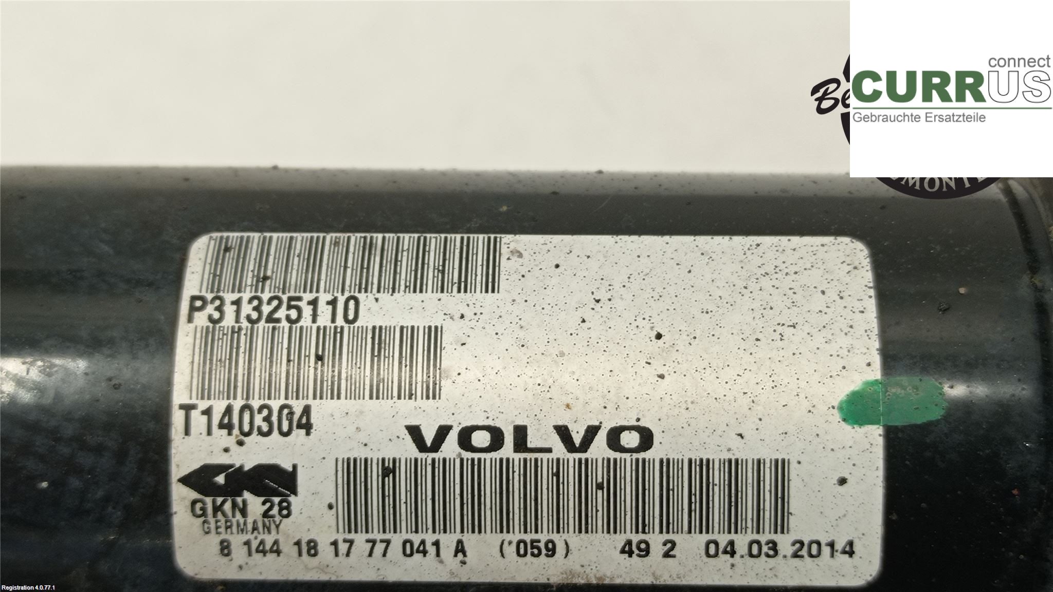 VOLVO XC60  14-17 Front axle assembly (4WD) 36010058 D4204T5