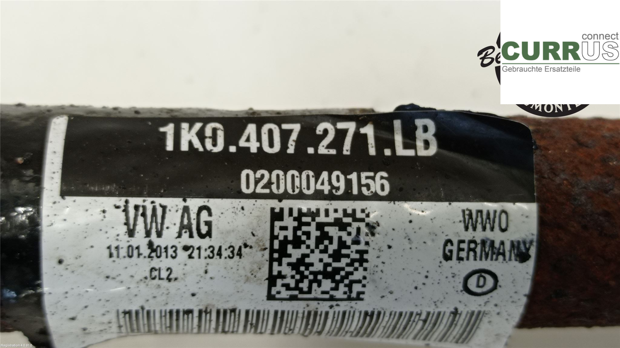 VW GOLF / E-GOLF VII   13-20 Front axle assembly (4WD) 1K0 407 271 LB CHPA