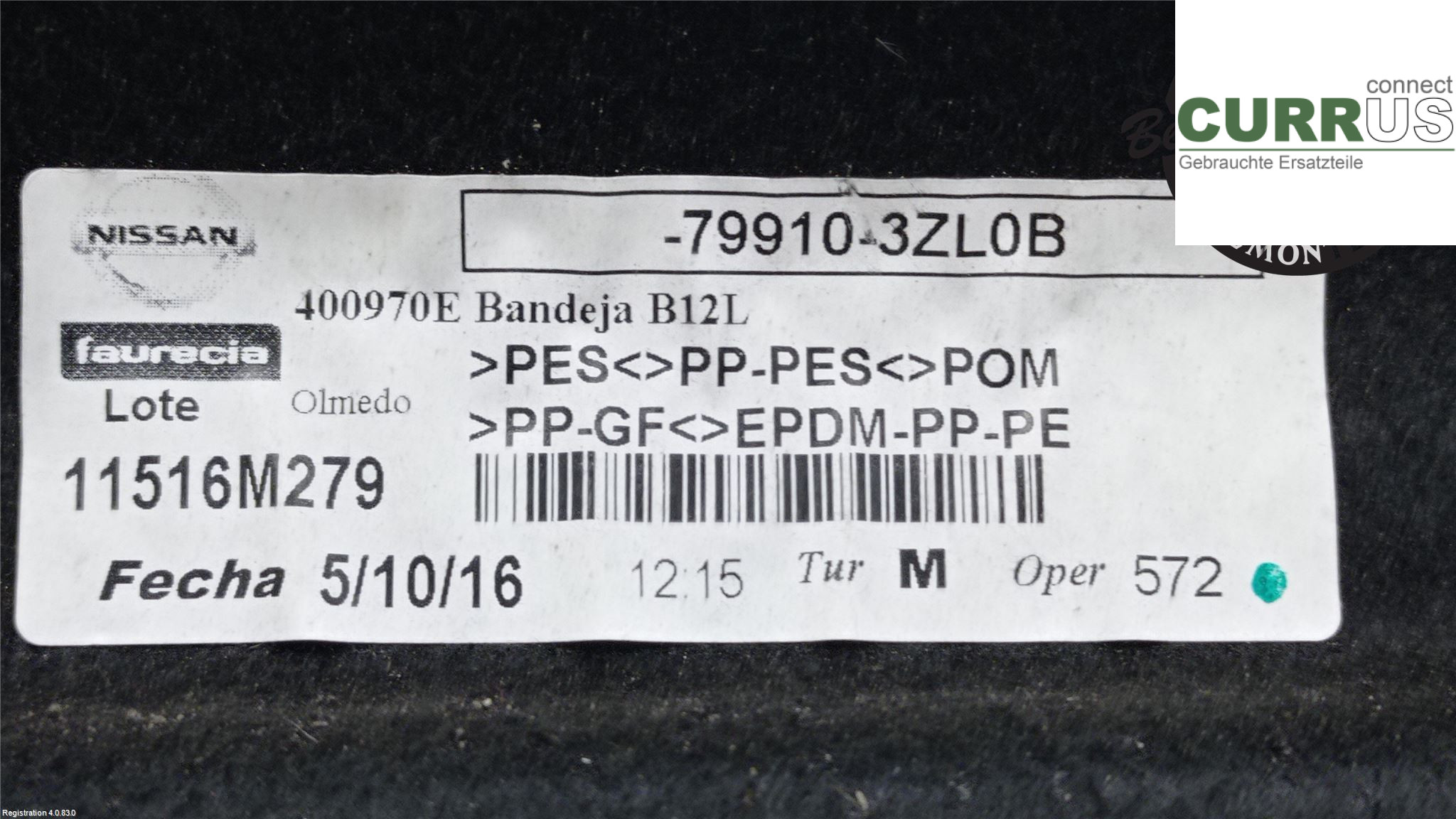 NISSAN PULSAR Inlet pipe 799103ZL0B HRA2DDT