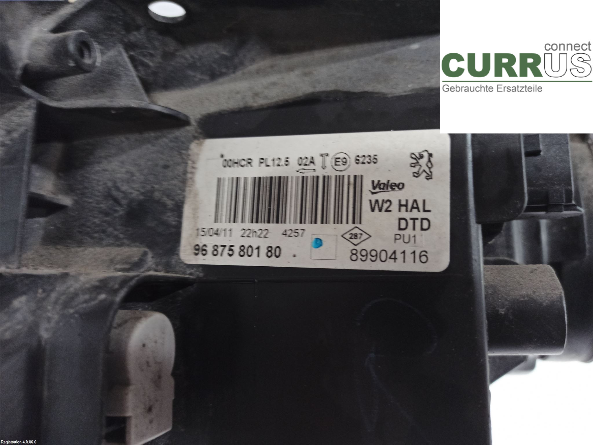 PEUGEOT 508  11-18 Manuel gearkasse 5-trins 96 783 930 80 9HR