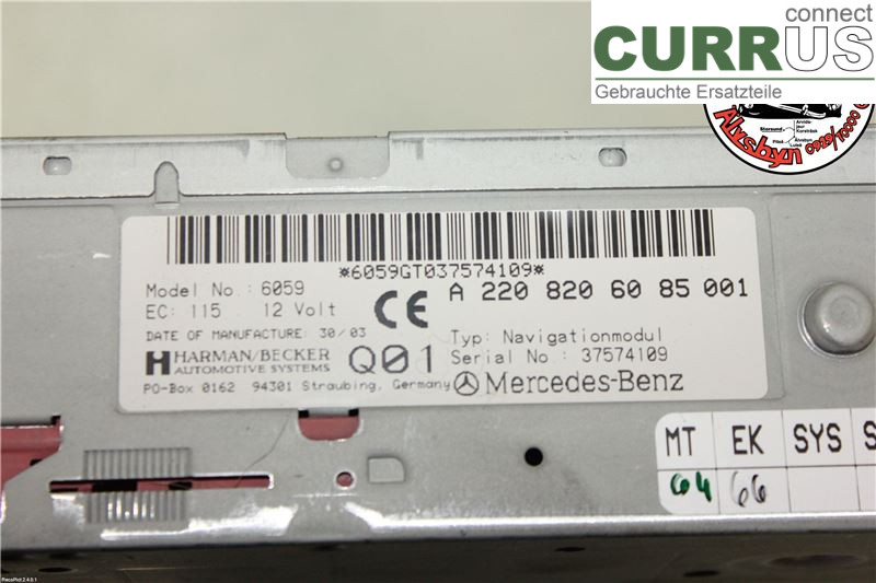 MB E-KLASS (W211)   02-09 Gearkasse 7-trins A2208206085 320CDI R6 150KW
