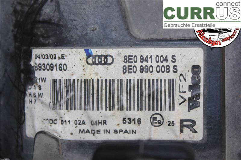 AUDI A4/S4     01-05 Manuel gearkasse 5-trins 8E0941030H 1.8T R4 150HK