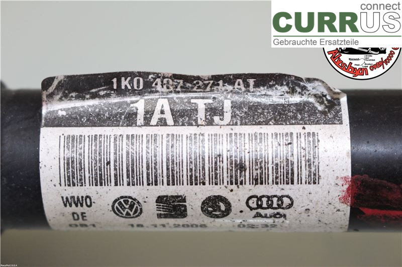 VW GOLF V      04-09 Framaxelenhet (4WD) 1K0407451FX 1,9TDI R4 77KW