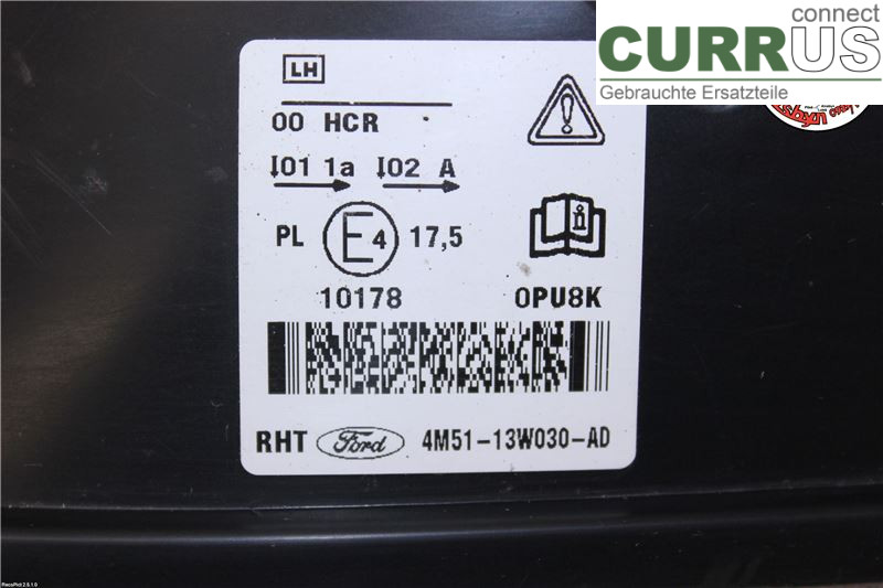FORD FOCUS     04-07 Manuel gearkasse 4-trins 1480990 1,8I R4 125HK