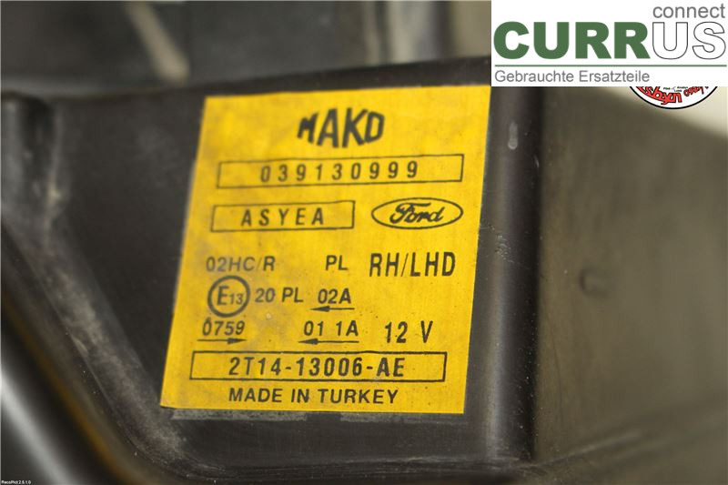 FORD TRANSIT CONNECT 03-08 Manuel gearkasse 5-trins 1346497 1.8 TDCI 110HK
