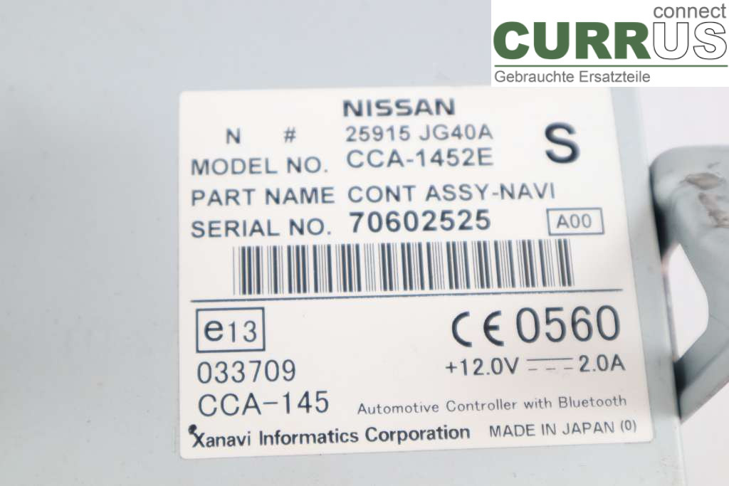 NISSAN X-TRAIL     08-14 7-speed gearbox 25915-JG40A 2,0 140hk