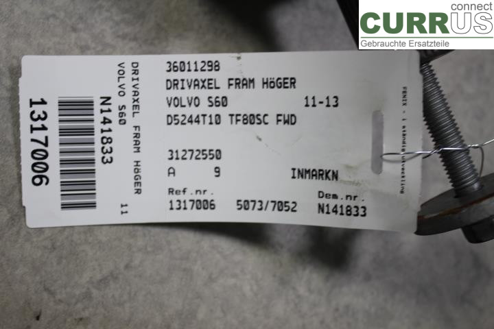 VOLVO S60      11-13 Transmission parts 36050790 D5244T10