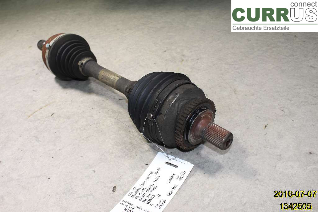 VOLVO V70      00-04 Front axle assembly (4WD) 8252034 D5244T