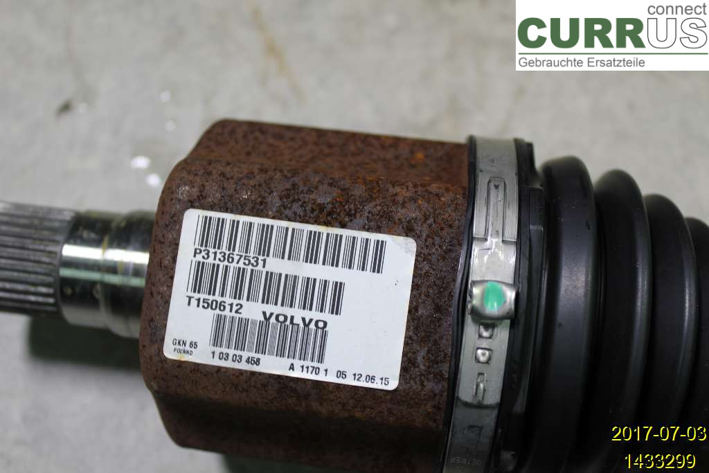 VOLVO V60  14-18 Front axle assembly (4WD) 36012416 D97PHEV