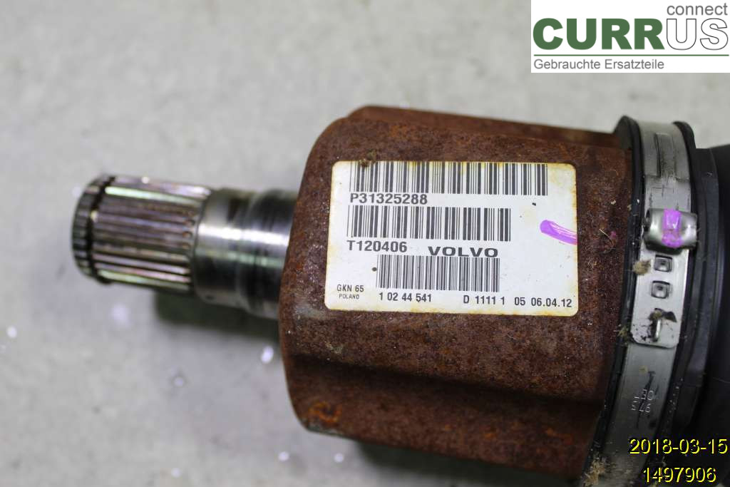 VOLVO V60  11-13 Front axle assembly (4WD) 36012416 D82PHEV