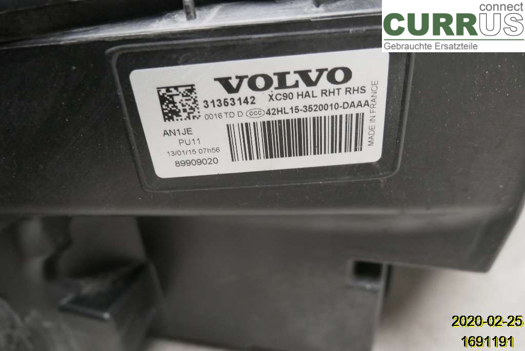 VOLVO XC90/RECHARGE  16- Manual gearbox (5-speed) 31353142 B4204T27