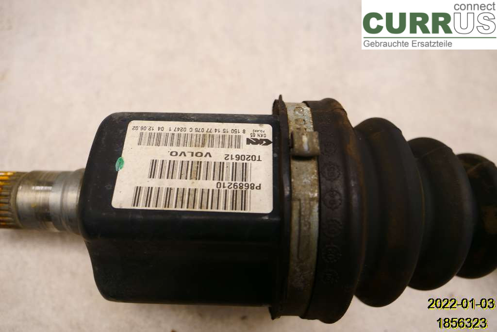 VOLVO V70      00-04 Front axle assembly (4WD) 8252033 B5244T3