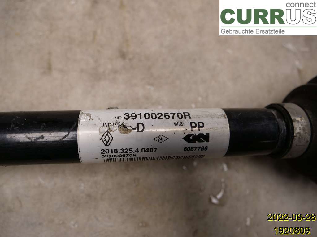 RENAULT KADJAR  15- Transmissionsdele 391002670R H5H-470