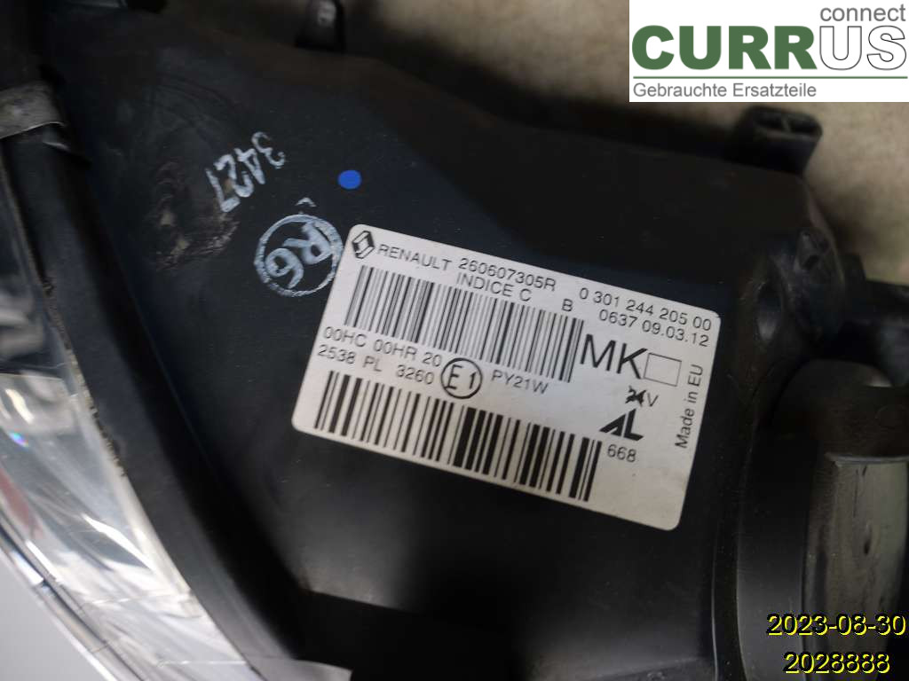 RENAULT MEGANE III 09-15 Boîte manuelle 4 vitesses 260602545R K9K-837