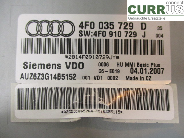 AUDI A6/S6     05-11 Gearkasse 7-trins 4F0910729J BDW