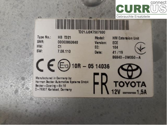 LEXUS UX  19- 7-speed gearbox 86840-0W050 M20A-FXS